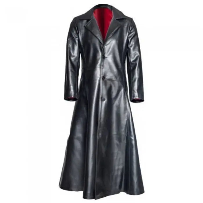 Men's Gothic Steampunk PVC Leather Coat - AMSEL LEATHERS