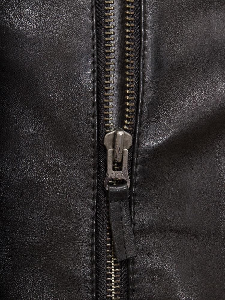 • black leather texture detail jacket
