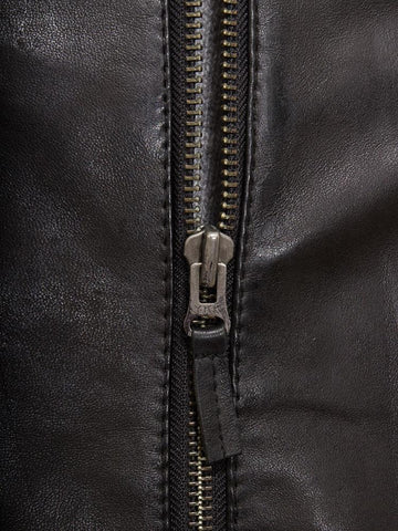 • black leather texture detail jacket
