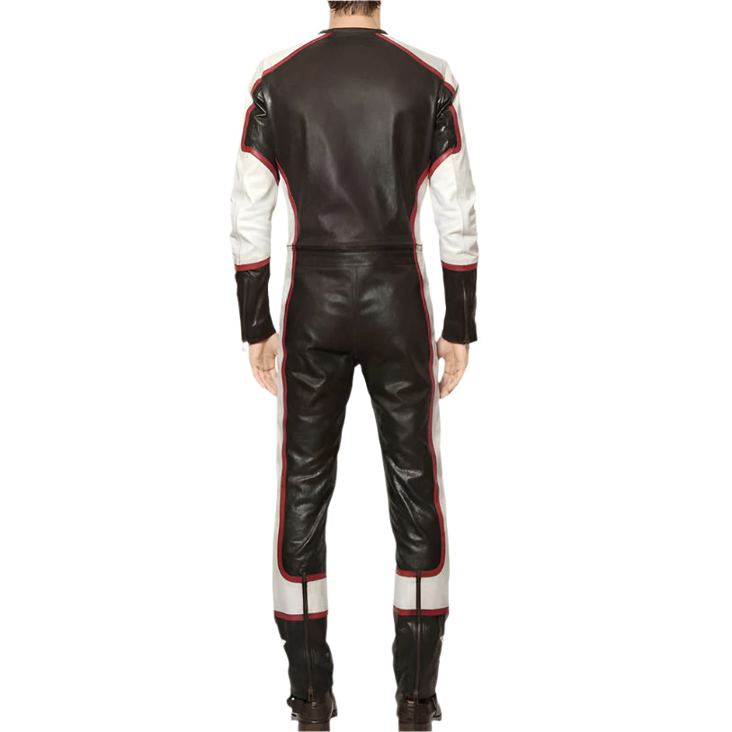 Men's Leather Racing Jumpsuit - High-performance Style - AMSEL LEATHERS