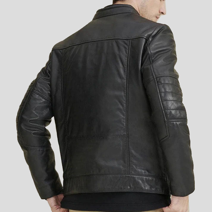 Moto Biker Leather Jacket For Men - AMSEL LEATHERS