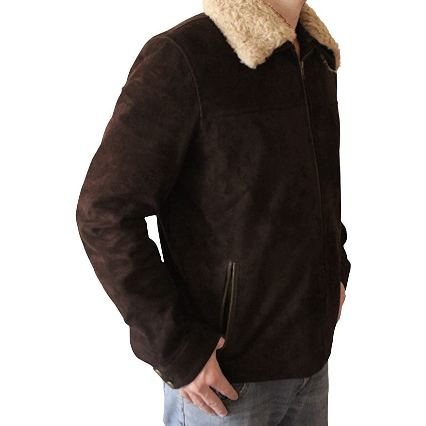 Men's Original Brown Suede Leather Jacket - AMSEL LEATHERS