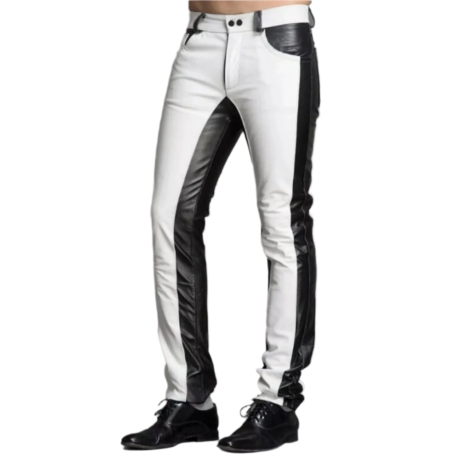 Men's Slim Fit Genuine Leather Biker Pants – Stylish & Durable - AMSEL LEATHERS