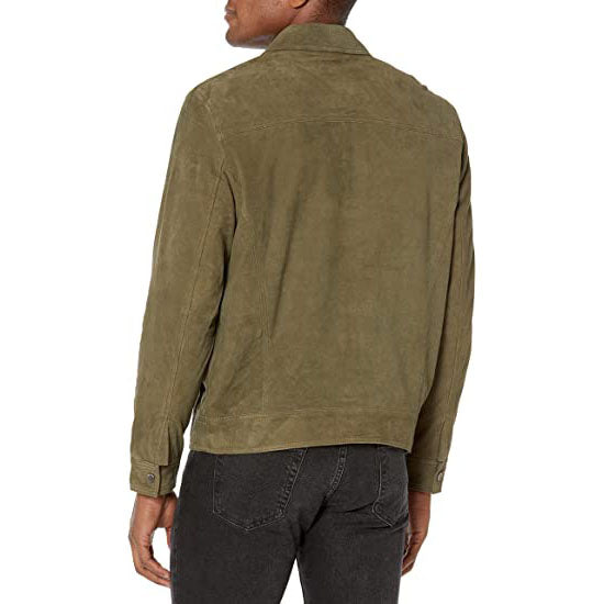 Men's Suede Trucker Jacket - Comfortable & Stylish - AMSEL LEATHERS