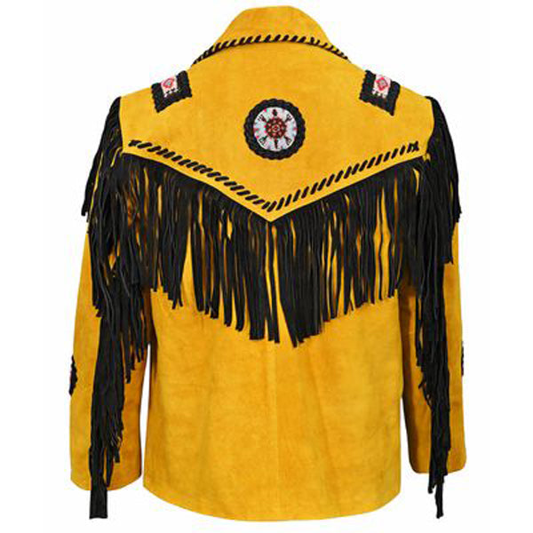 Men's Traditional Native American Western Jacket - AMSEL LEATHERS