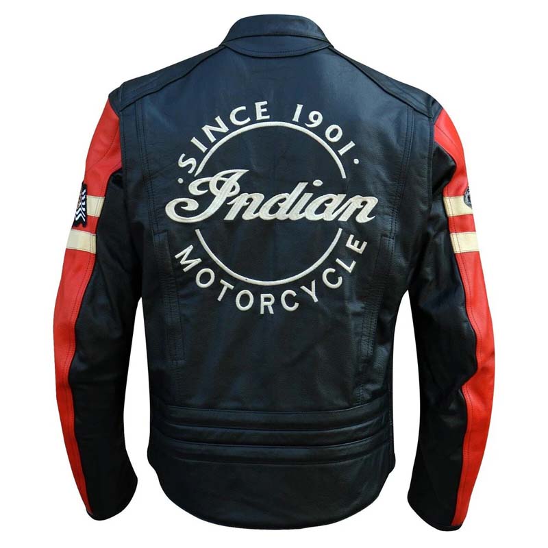 Motorcycle Indian Leather Jacket - AMSEL LEATHERS