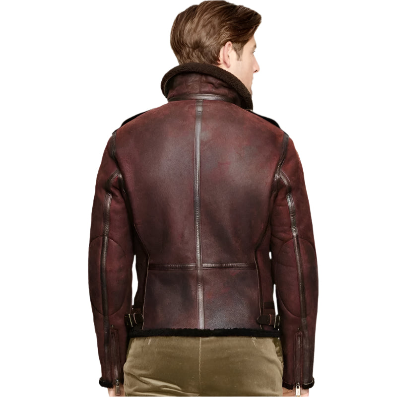 New Air Force Men's Leather Flight Jacket with Fur - AMSEL LEATHERS