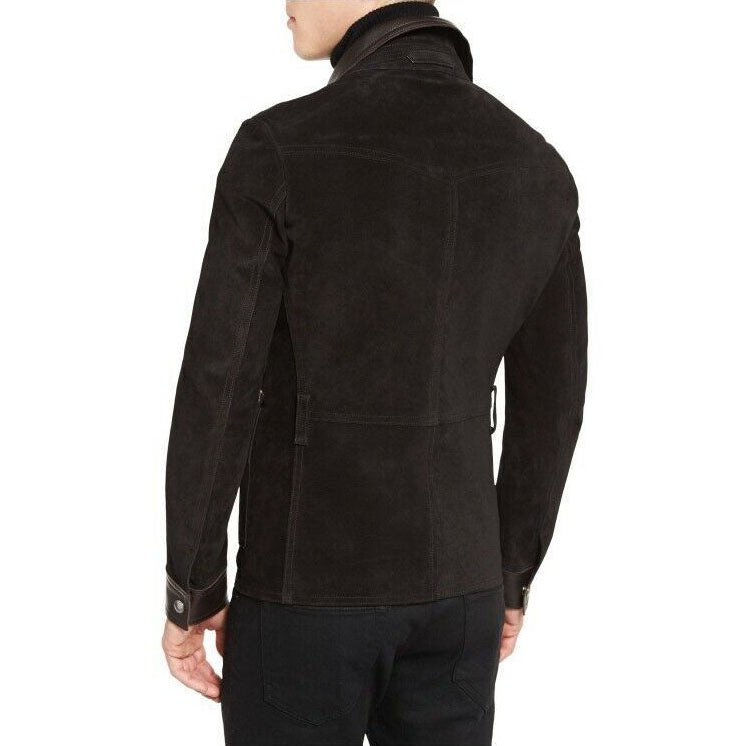 New Men's Brown Suede Trucker Stylish Jacket - AMSEL LEATHERS