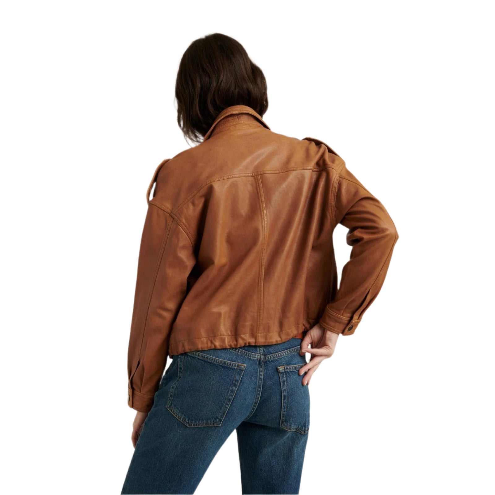 New Women Stylish Brown Leather Jacket - AMSEL LEATHERS