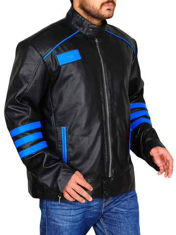 • black blue riding jacket side angle
