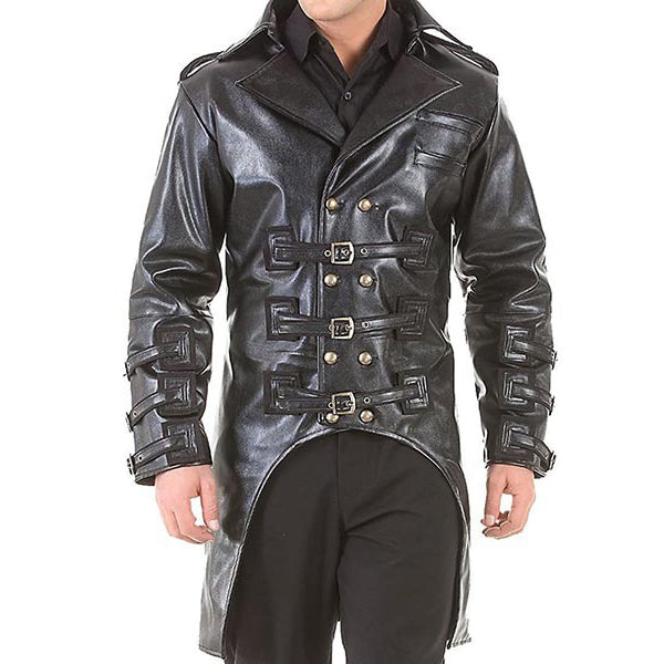 Post-Apocalyptic Steampunk Punk Trench Coat - Edgy and Stylish - AMSEL LEATHERS