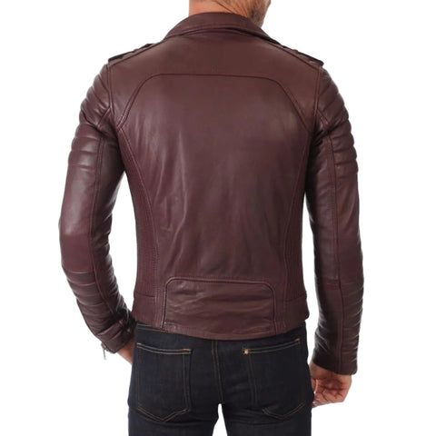 • quilted biker jacket panel detail close up
