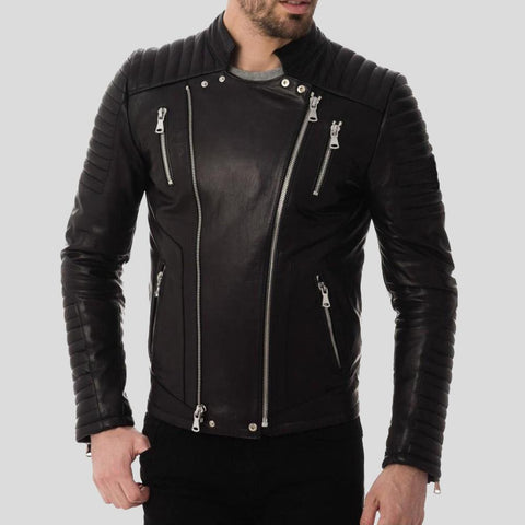 • quilted leather panel detail close up
