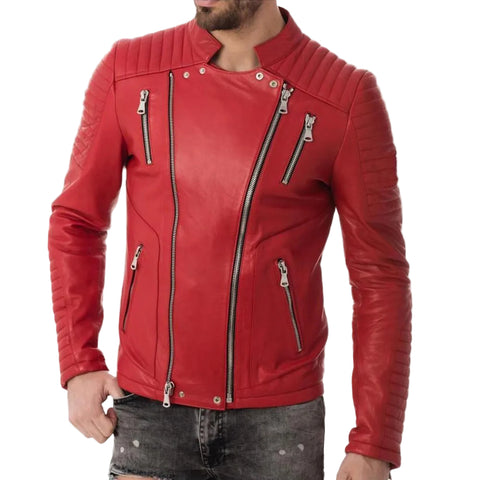 • quilted biker jacket detail close up
