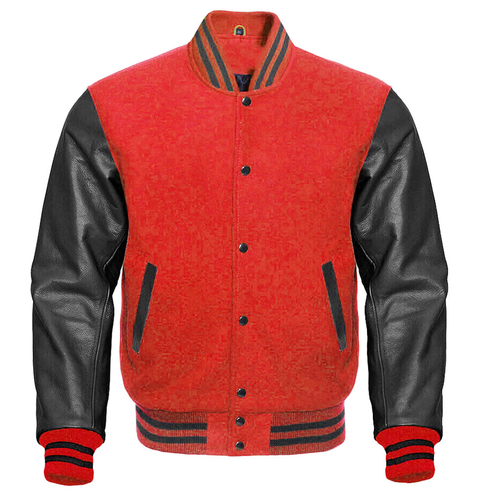 Multicolor Varsity Bomber Baseball Jacket - AMSEL LEATHERS