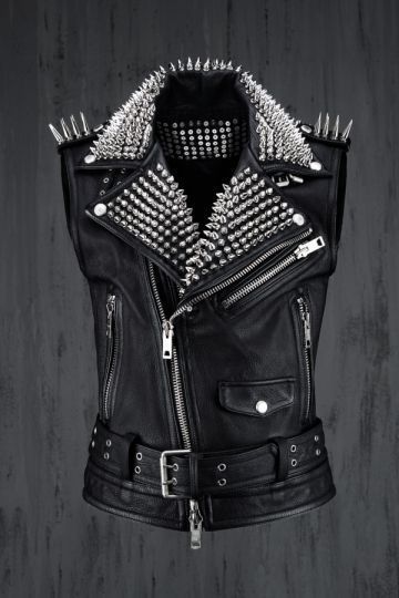 Men Silver Studded Leather Vest Party Wear Winter Summer - AMSEL LEATHERS