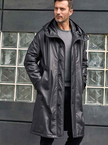 • fur hood leather coat detail close up
