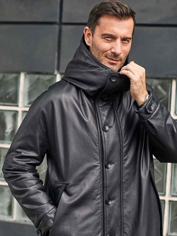 • black cow leather texture detail
