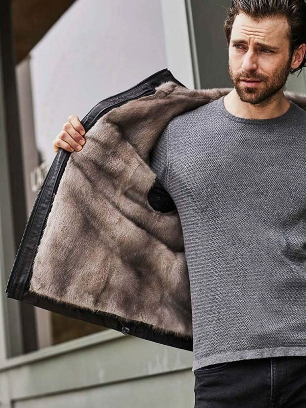 • black cow leather texture detail
