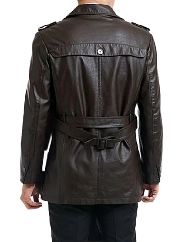 Single-Breasted Men's Black Motorcycle Leather Coat - AMSEL LEATHERS