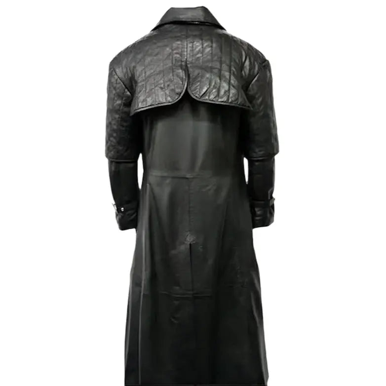 Steampunk Leather Trench Duster Coat – Vampire Matrix Style Amsel Leathers