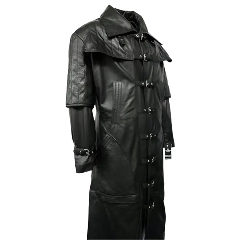 Steampunk Leather Trench Duster Coat – Vampire Matrix Style Amsel Leathers