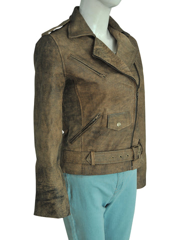• vintage distressed leather texture detail
