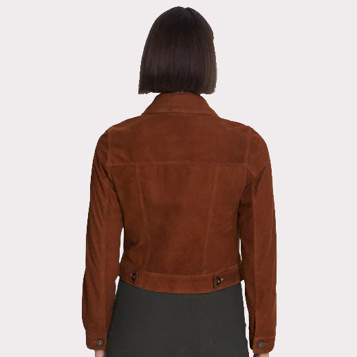 Tan Women's Authentic Western Suede Jacket - AMSEL LEATHERS