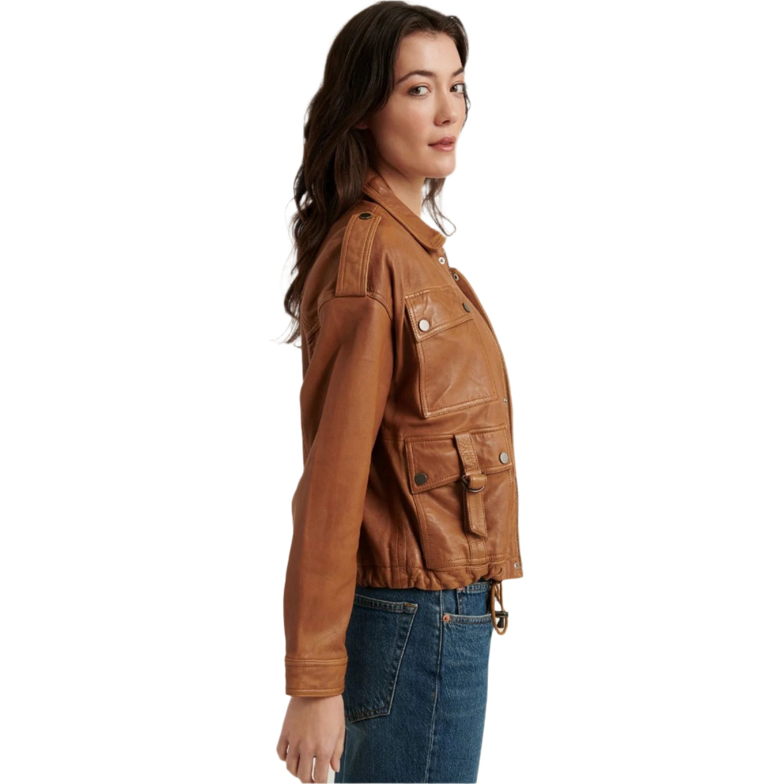 New Women Stylish Brown Leather Jacket - AMSEL LEATHERS