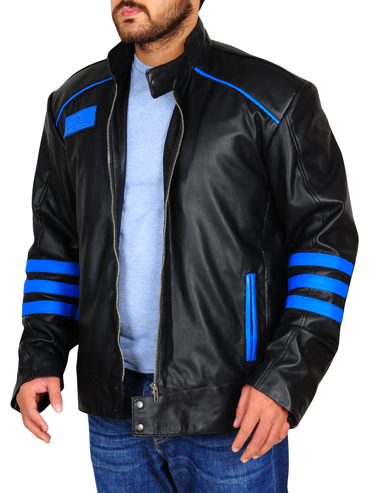 • biker jacket pocket detail view
