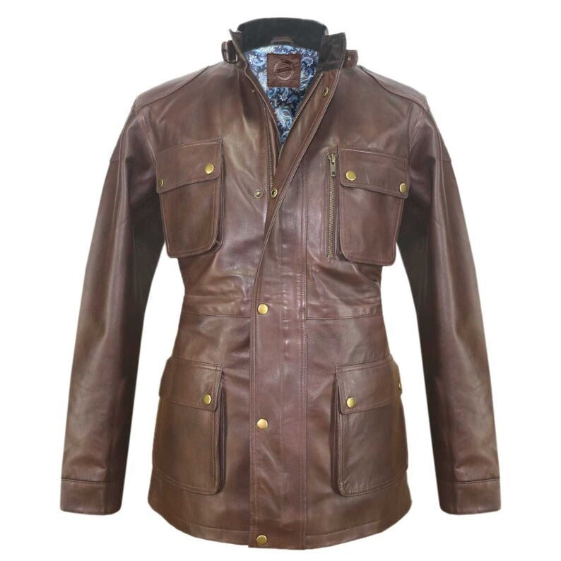 Vintage Brown Field-Master Inspire Jacket - AMSEL LEATHERS