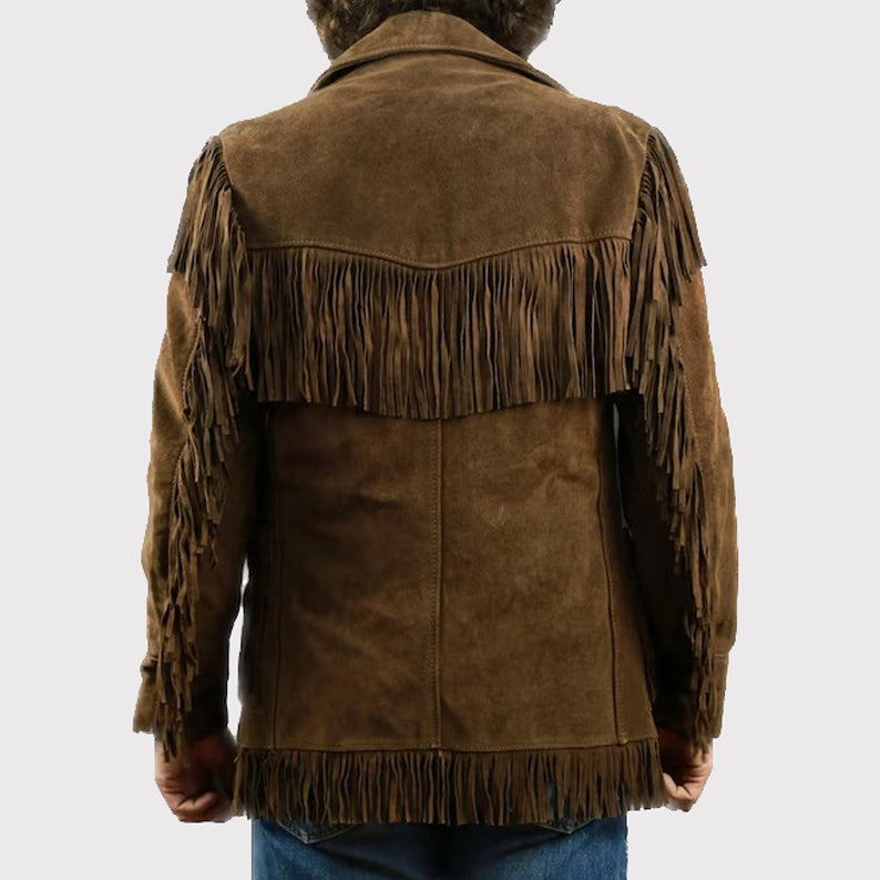 Western Style Men's Suede Leather Jacket - AMSEL LEATHERS