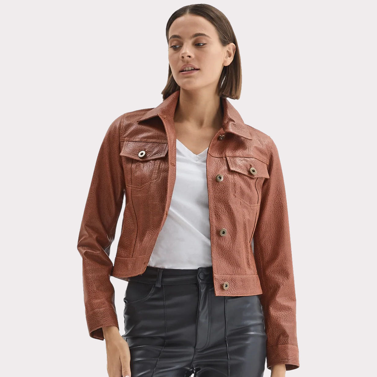 Whiskey Western Women's Leather Jacket - AMSEL LEATHERS