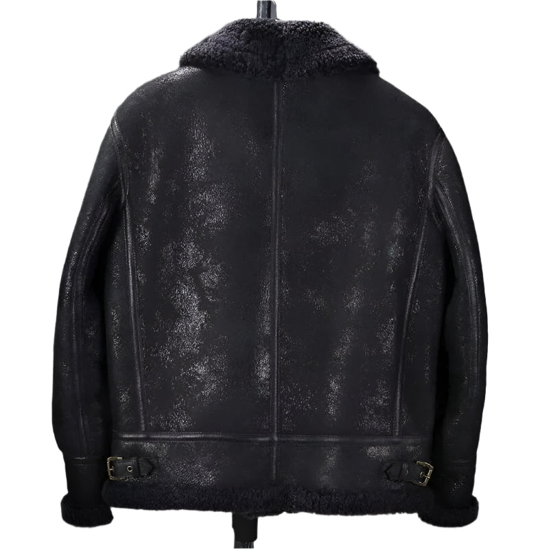 Premium Men's Shearling B3 Bomber Jacket - AMSEL LEATHERS