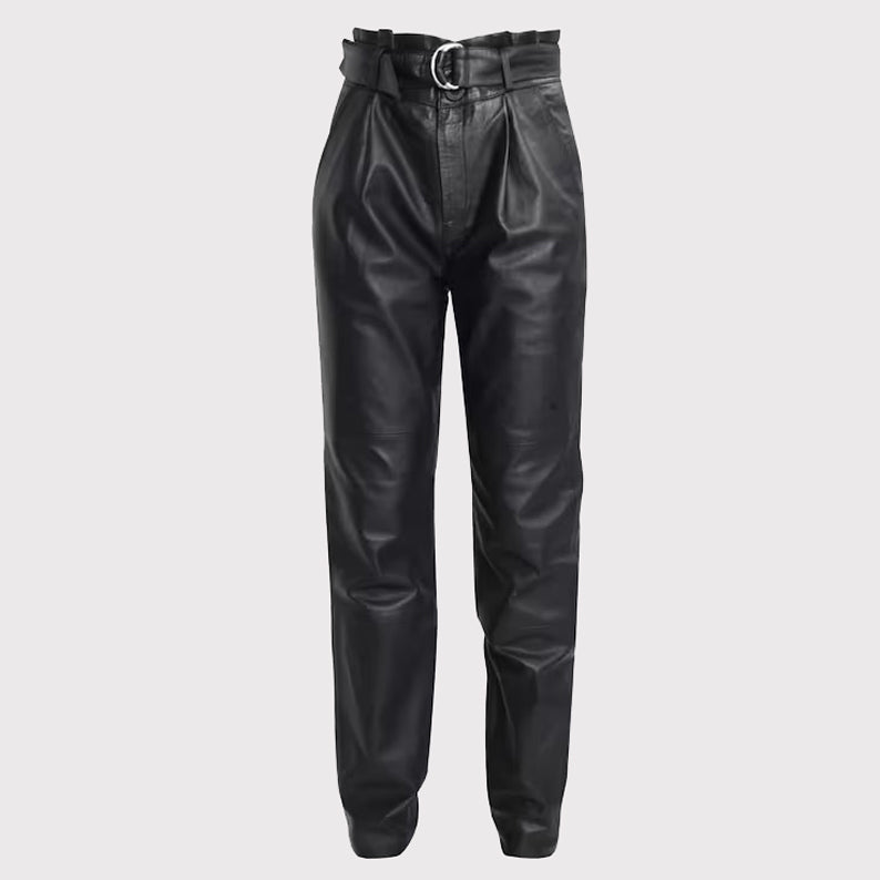 Genuine Black Leather Pants for Women - AMSEL LEATHERS