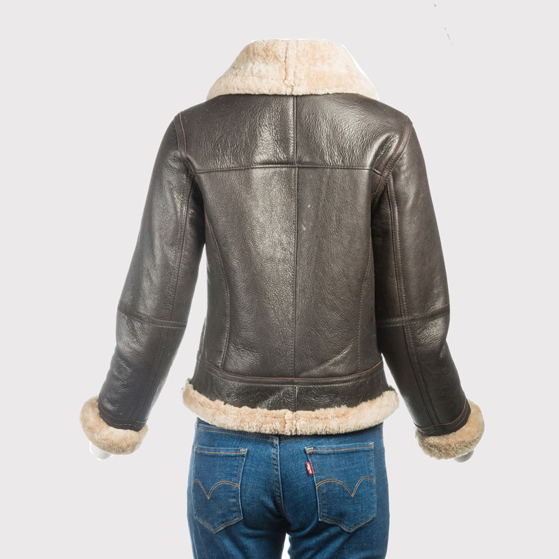 Women's B3 Bomber Sheepskin Jacket - AMSEL LEATHERS