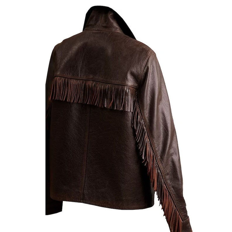 Women's Fringe Leather Jacket - AMSEL LEATHERS