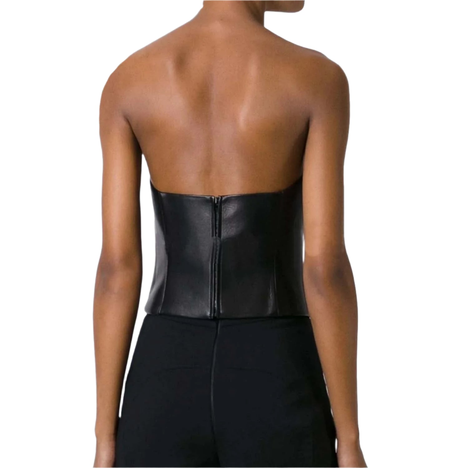 Leather Bustier Top for Women – Chic & Sleek Design - AMSEL LEATHERS