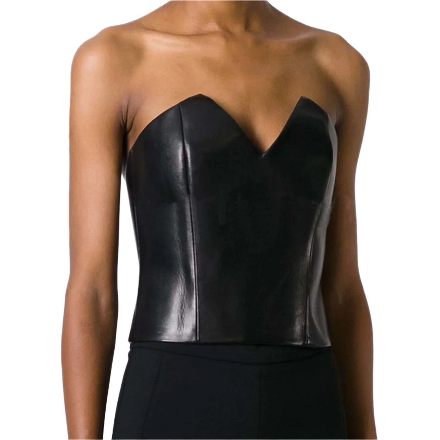 Leather Bustier Top for Women – Chic & Sleek Design - AMSEL LEATHERS