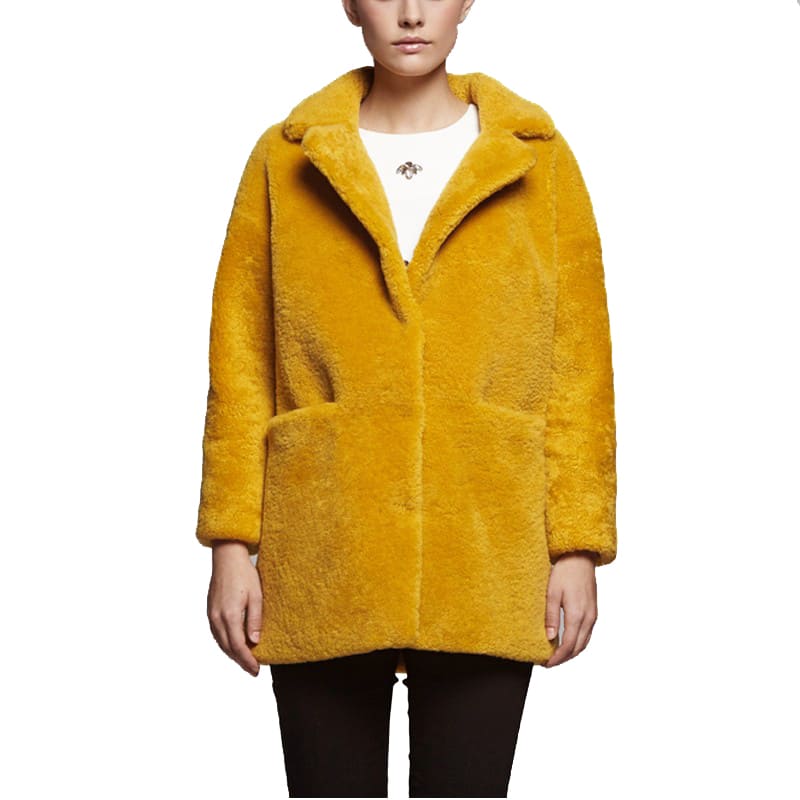 Women's Shearling Fur Coat - AMSEL LEATHERS